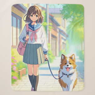 Anime Girl Dog Walker Sherpadecke