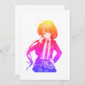Anime Girl Einladung (Vorne/Hinten)