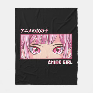 Anime Girl Eyes Japanisch Japan Kunstästhesie Anim Fleecedecke