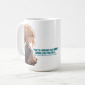 Anime Girl fragt sich, du denkst über sie nach Kaffeetasse (Vorderseite Links)