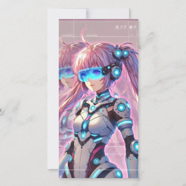 Anime Girl futuristisch (Vorderseite)