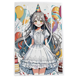 Anime Girl Geburtstag C Mittlere Geschenktasche Geschenktüte