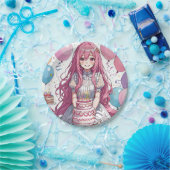Anime Girl Geburtstag Pappteller (Party)
