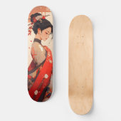Anime Girl Geisha Skateboard (Vorderseite)