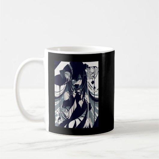 Anime Girl Gothic Ästhetik Waifu Grunge Horror Ma Kaffeetasse (Links)