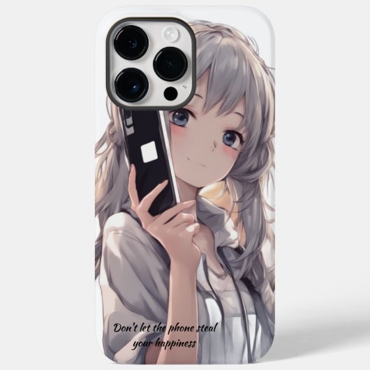 ANIME GIRL Grauhaarig Case-Mate iPhone Hülle (Rückseite)