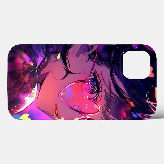 Anime Girl Hearts Case-Mate iPhone Hülle (Rückseite (Horizontal))