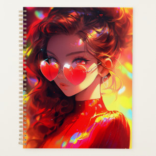 Anime Girl Hearts Planer