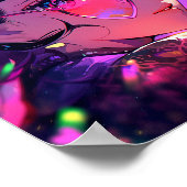 Anime Girl Hearts Poster (Ecke)