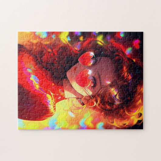 Anime Girl Hearts Puzzle (Horizontal)