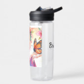 Anime Girl Holding a Butterfly Personalisiert Trinkflasche (Links)