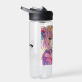 Anime Girl Holding a Butterfly Personalisiert Trinkflasche (Rechts)