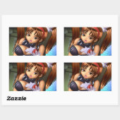 Anime Girl - Honey Rechteckiger Aufkleber (Blatt)