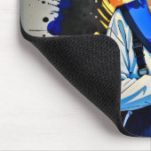 Anime Girl in Blue Mousepad (Ecke)