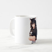 Anime-Girl in einer kleinen Kapelle Kaffeetasse (Vorderseite Links)