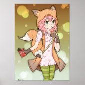 Anime Girl in Fox Cosplay Poster (Vorne)