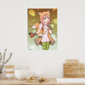 Anime Girl in Fox Cosplay Poster (Küche)