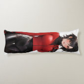Anime Girl in Leather Seitenschläferkissen (Rückseite)