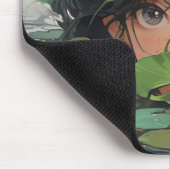 Anime Girl in Pond Mousepad (Ecke)