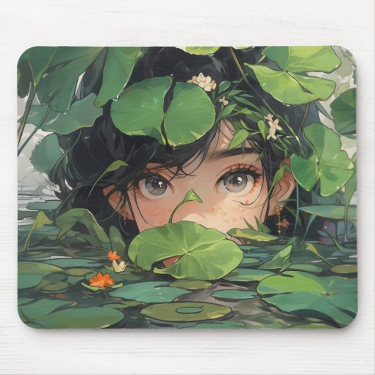 Anime Girl in Pond Mousepad (Vorne)
