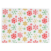 Anime Girl in Weihnachtsmannmütze Wasserfarben Wei Große Geschenktüte (Rückseite)