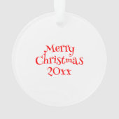 Anime Girl in Weihnachtsmannmütze Wasserfarben Wei Ornament (Rückseite)