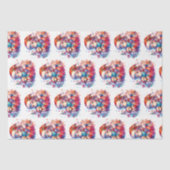 Anime Girl in Weihnachtsmannmütze Wasserfarben Wei Seidenpapier (Vorderseite)