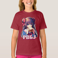 Anime Girl isst ein PB&J Sandwich