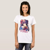 Anime Girl isst ein PB&J Sandwich T-Shirt (Vorne ganz)