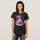 Anime Girl isst ein PB&J Sandwich T-Shirt (Vorne ganz)