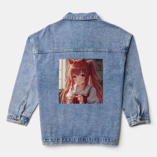 Anime Girl Jeansjacke (Rückseite)