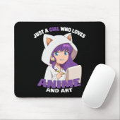 Anime Girl Just a Girl, die Anime und Art Lieben Mousepad (Mit Mouse)