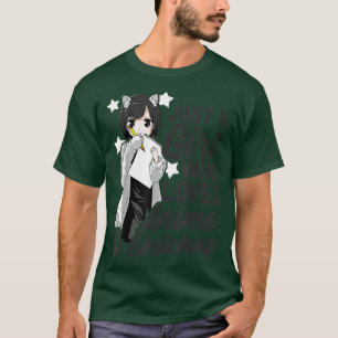 Anime Girl Just A Girl Lieben Anime und Sketchi T-Shirt
