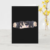 Anime Girl Karte (Gelbe Blume)