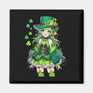 Anime Girl Kawaii Leprechaun Girl Magnet