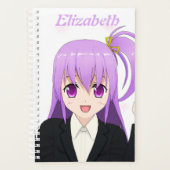 Anime Girl kawaii niedlich rosa Name 2022 Planer (Vorderseite)