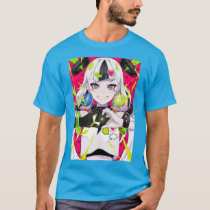 Anime Girl Kawaii Waifu Aesthetic Gaming Arcade T-Shirt
