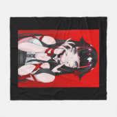 Anime Girl Kawaii Waifu Ästhetik Japanisch Manga O Fleecedecke (Vorderseite (Horizontal))