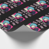 Anime Girl Liebe Cat Otaku Japanisches Comic Manga Geschenkpapier (Ecke)