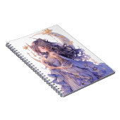 Anime Girl Lila Moon Princess Fantasy Art Notizblock (Rechte Seite)