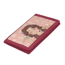 Anime Girl macht ihr Make-up Foto Wallet
