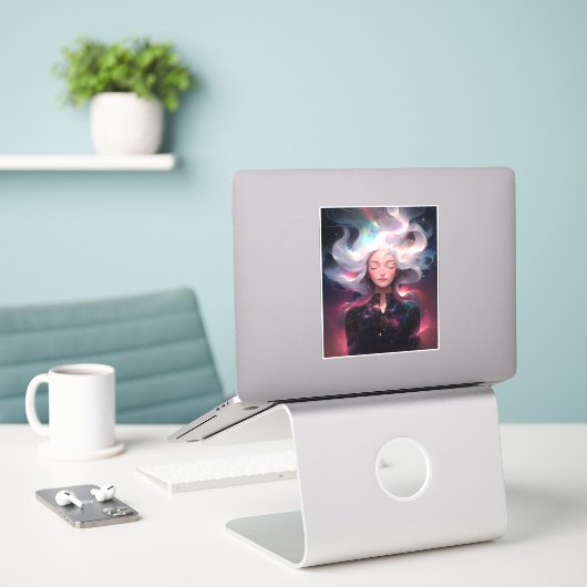 Anime Girl Made of Stars Aufkleber (Laptop auf Schreibtisch)