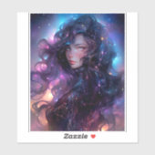 Anime Girl Made of Stars Aufkleber (Blatt)