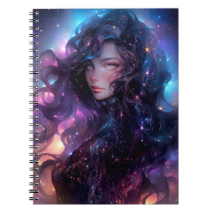 Anime Girl Made of Stars Notizblock