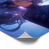 Anime Girl Made of Stars Poster (Ecke)