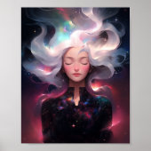 Anime Girl Made of Stars Poster (Vorne)