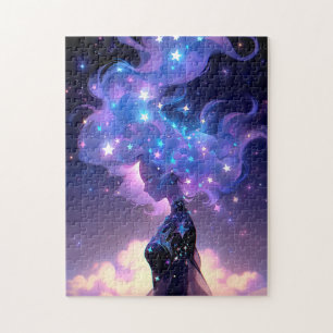 Anime Girl Made of Stars Puzzle