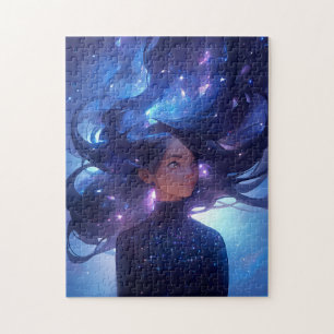 Anime Girl Made of Stars Puzzle