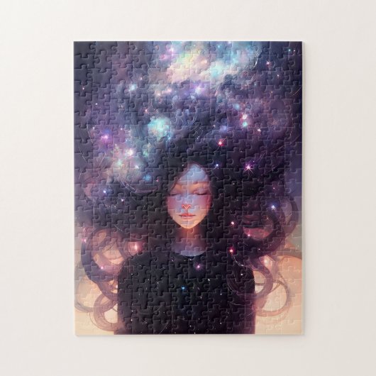 Anime Girl Made of Stars Puzzle (Vertikal)