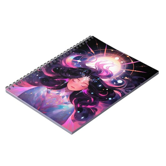 Anime Girl Magical Princess Notizblock (Linke Seite)